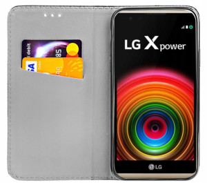 ETUI z KLAPKĄ do LG X POWER magnetyczne pokrowiec