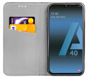 ETUI z KLAPKĄ do SAMSUNG GALAXY A40 magnetyczne