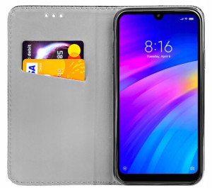 ETUI z KLAPKĄ do XIAOMI REDMI 7 magnetyczne case