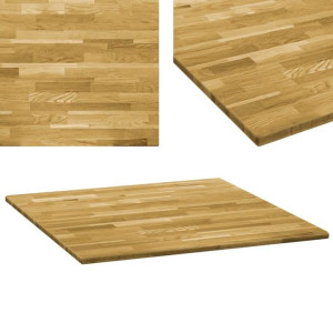 Kwadratowy blat do stolika z drewna dębowego, 23 mm, 70 x 70 cm