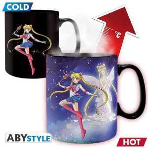 Duży kubek zmieniający kolor Czarodziejka z Księżyca - Sailor Moon & Chibi