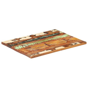 Prostokątny blat stołu 60x80 cm, 25-27 mm, lite drewno z odzysku