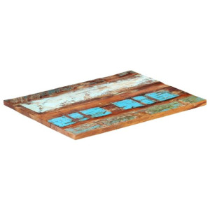 Prostokątny blat stołu 70x90 cm, 25-27 mm, lite drewno z odzysku