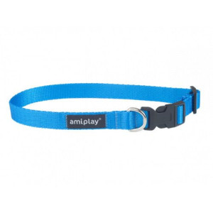 AMIPLAY Obroża regulowana seria Basic roz. M niebieski 25-40cm