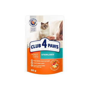 Club 4 Paws Sterilised Mokra Karma Dla Dorosłych Kotów Po Zabiegu Steryliza