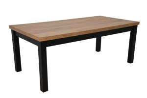 Rozkładany Stół MK-7 laminat podstawa czarny, blat dąb craft 100x200/300
