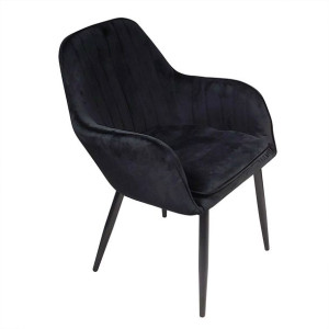 Fotel FLORYDA BLACK VELVET czarny - welur