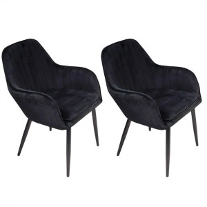 2 fotele FLORYDA BLACK VELVET czarne - welur
