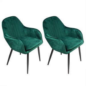 2 fotele FLORYDA BLACK VELVET zielone - welur