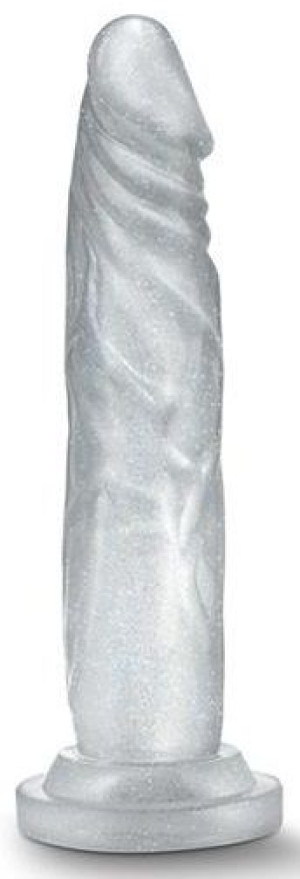 Żelowe dildo z dodatkiem brokatu. Super elastyczne.