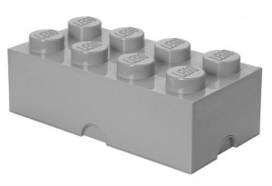 LEGO pojemnik na klocki zabawki Brick 8 szary