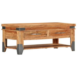 Stolik kawowy, 110 x 55 x 45 cm, lite drewno akacjowe