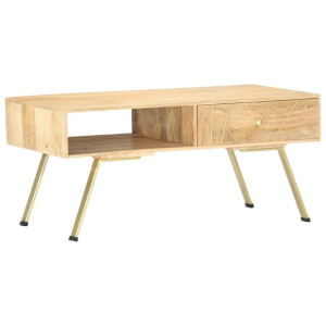 Stolik kawowy, 95 x 50 x 42 cm, lite drewno mango