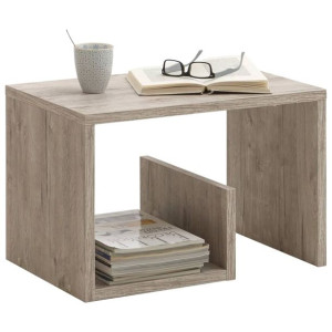 Stolik kawowy 2-w-1, 59,1 x 35,8 x 37,8 cm, dąb piaskowy