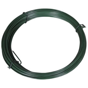Drut naciągowy do ogrodzenia, 25 m, 1,4/2 mm, stalowy, zielony