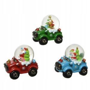Figurka świąteczna auto śnieżne 9,5 cm