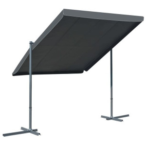 Altana z odchylanym i chowanym dachem, 350x253x196 cm, antracyt