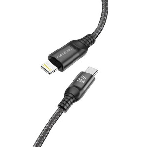 Borofone Kabel BX56 Delightful Typ C na Lightning PD 20W 1 metr czarny