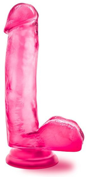 Żelowe, zakrzywione dildo z jądrami. Super elastyczny materiał.
