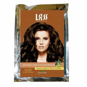 LASS NATURALS Brązowa ziołowa henna do włosów BRĄZ