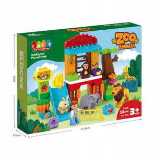 Klocki Jdlt 5445 Duże Zoo 58 El