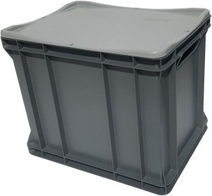 Pojemnik Magazynowy 400x300x320 Szary Z Pokrywą