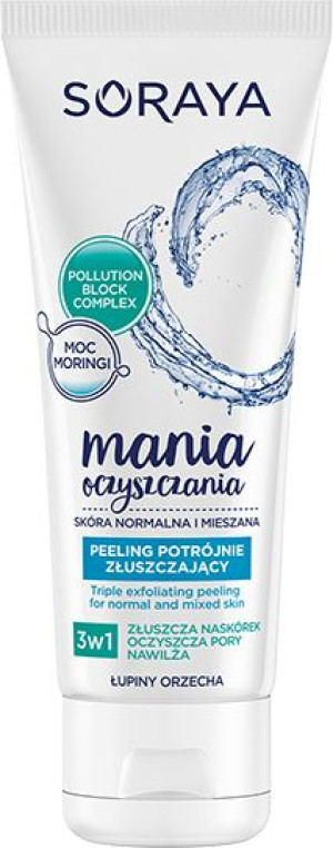 Soraya Twarz Mania Oczyszczania Peeling Potrójnie Złuszczający 75ml