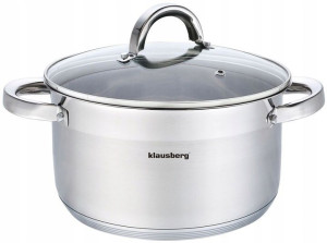 Garnek Stal Nierdzewna Grube Dno Śr.18cm / 2,6l