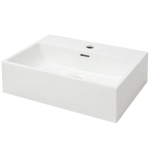 Umywalka ceramiczna z otworem na baterię 51,5x38,5x15 cm, biała