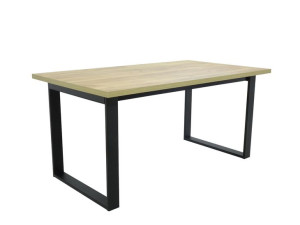 Rozkładany Stół Nefro 90x160/240 laminat podstawa czarny, blat dąb craft