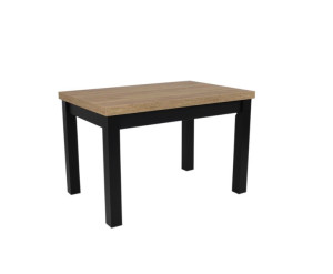 Rozkładany Stół S-7 laminat podstawa czarny, blat  dąb craft 80x120/160