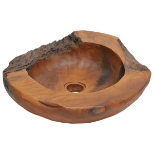 Umywalka z drewna tekowego, 45 cm