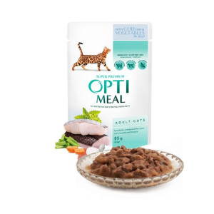 Optimeal Mokra Karma Dla Kota Dorsz Z Warzywami W Galarecie 85 g