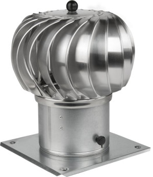 Obrotowa Nasada Kominowa Kulista Fi 150 Z Podstawą Aluminium