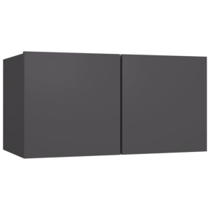 Szafki wiszące pod TV, szare, 60x30x30 cm