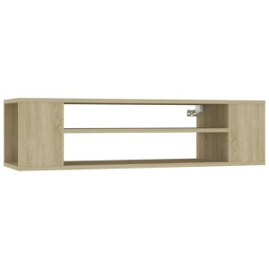 Wisząca szafka TV, dąb sonoma, 100x30x26,5 cm, płyta wiórowa