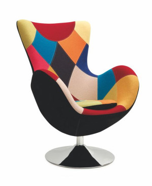 fotel patchwork uszak wielobarwny kolorowy