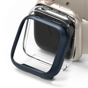 Ringke SLIM 2-PACK APPLE WATCH 7 41 MM bezbarwny & METALLIC BLUE