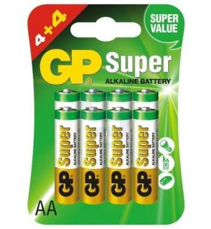8x Bateria alkaliczna GP Super AA LR6 1,5V (blister 8 sztuk)