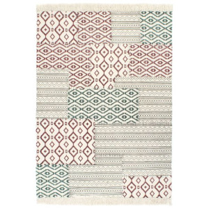 Ręcznie tkany kilim, bawełna, 120x180 cm, z nadrukiem, kolorowy