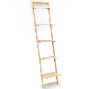 Regał drabina z drewna cedrowego, 41,5 x 30 x 176 cm