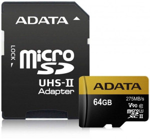 ADATA Premier One microSDXC 64GB 275R155W UHS-II