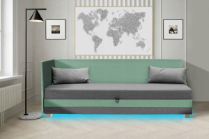 Tapczan jednoosobowy łóżko Pati 90cm + LED gratis