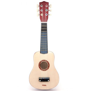 Lumarko Drewniana Gitara Dla Dzieci Naturalna 21 Cali 6 Strun