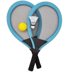 Lumarko Duże Rakietki Do Tenisa Badminton Dla Dzieci Zestaw + Piłka Lotka