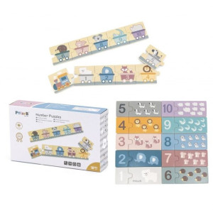 Lumarko Drewniane Puzzle Numeryczne