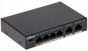 Switch PFS3006-4ET-60 DAHUA 6x RJ45 4xPoE 2xUplink