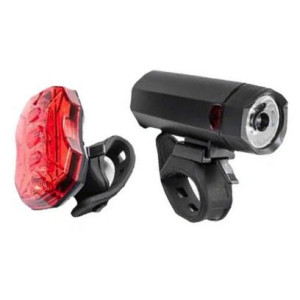 Zestaw Lamp Rowerowych Latarka Led Tył Baterie