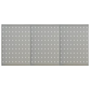 Ścienne płyty perforowane, 3 szt., 40x58 cm, stal