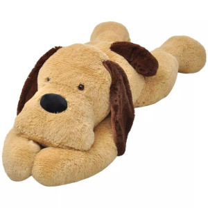Pluszowy piesek przytulanka 120 cm, brązowy